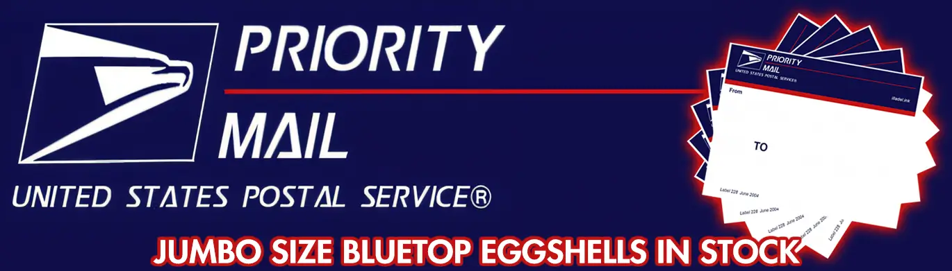 USPS Priority Mail Bluetop Eggshells In Stock USPS Priority Mail Bluetop Eggshells In Stock
