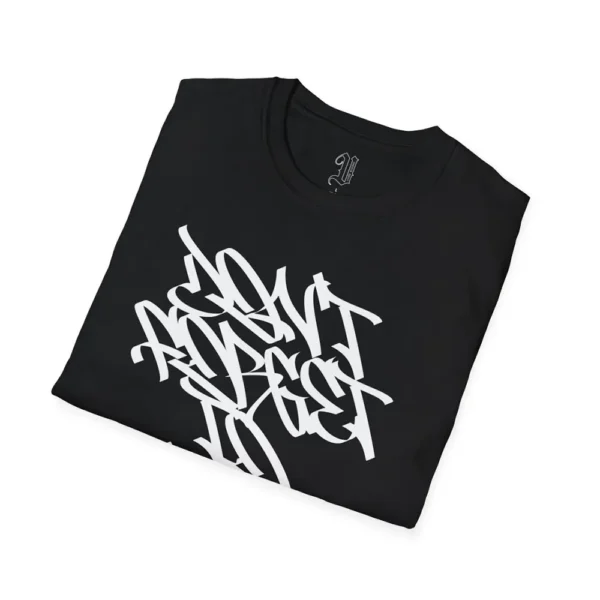 "Don't Forget To Write" Tee- Black, folded