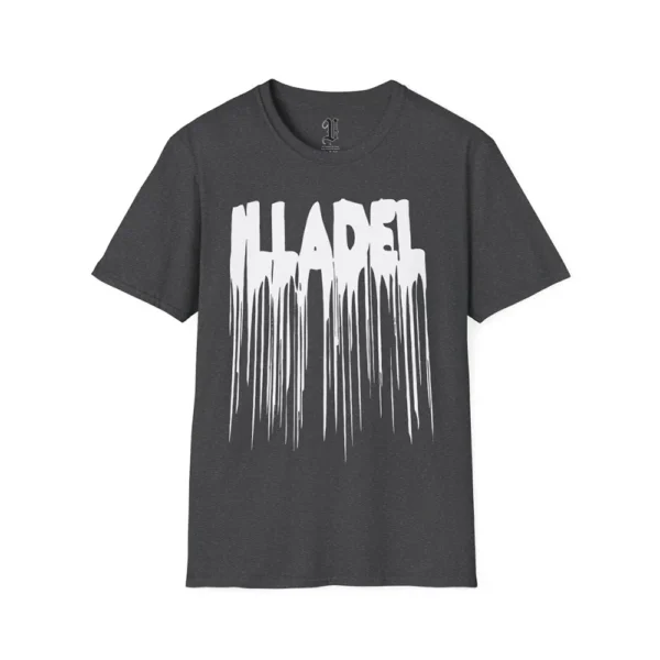 Illadel Drips Tee- Charcoal, front