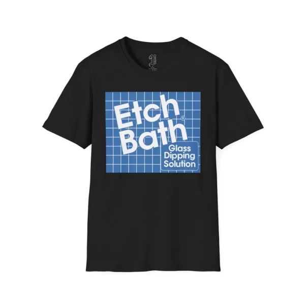Etch Bath Tee- Black, front