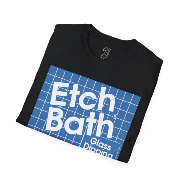 Etch Bath Tee- Black, folded