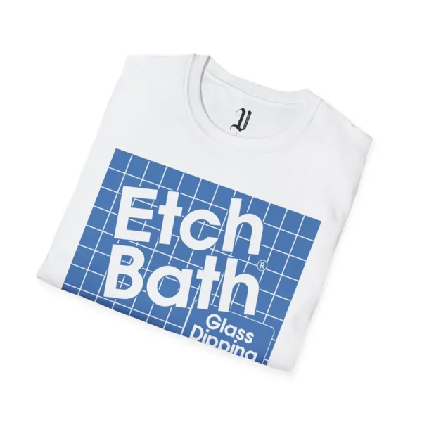 Etch Bath Tee- White, folded