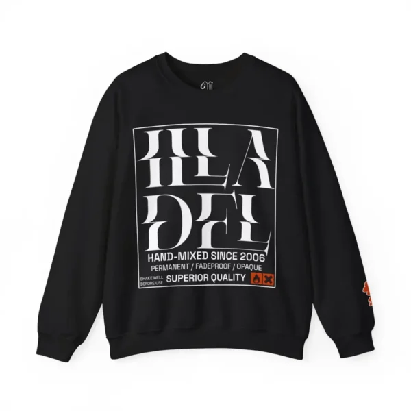 Illadel Hand-Mixed Crewneck Sweatshirt - Black