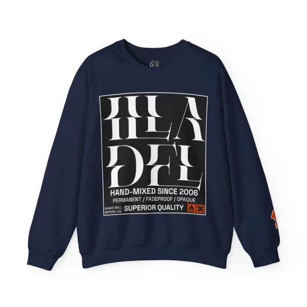 Illadel Hand-Mixed Crewneck Sweatshirt - Navy Blue